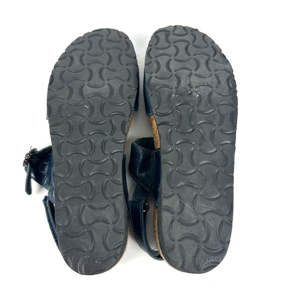 Naot Pamela Sandals 37 Blue Leather Rhinestone Comfort Shoes Womens 6 - Picture 5 of 7